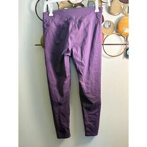Reebok girls xl 14/16 purple leggings with logo on leg